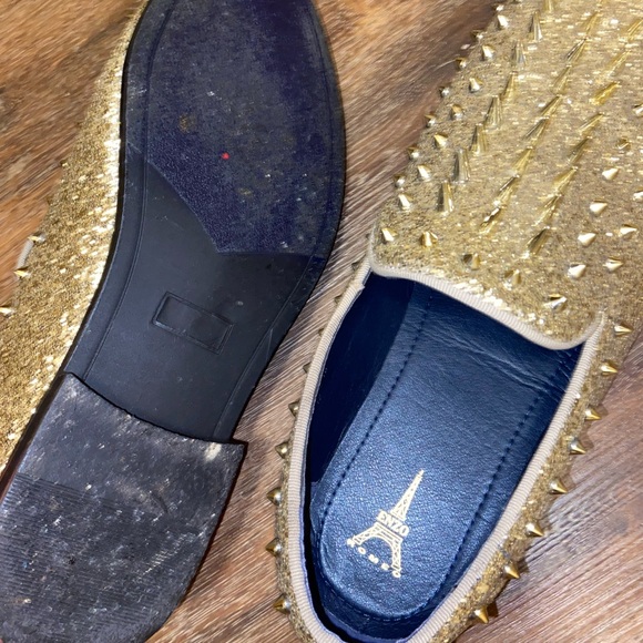Enzo Romeo gold studded loafers - Picture 3 of 5